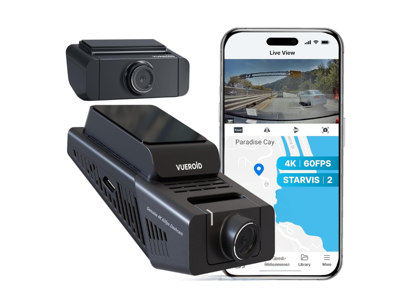 Vueroid S1 4K Infinite 2-Channel Dash Cam (w/ hardwire kit)