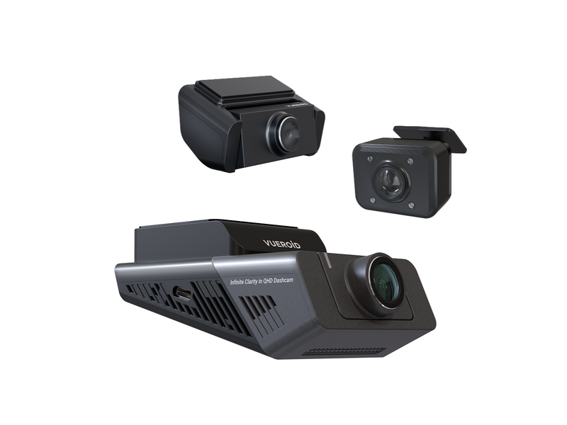 Vueroid S1 QHD Infinite 3-Channel Dash Cam (w/ hardwire kit)