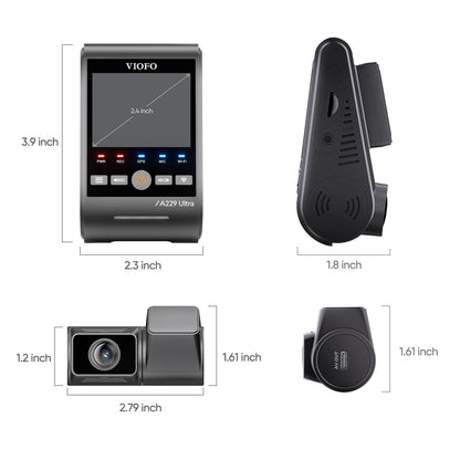 VIOFO A229 Ultra 2CH 4K - 2-Channel Dash Cam
