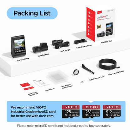 VIOFO A229 Ultra 2CH 4K - 2-Channel Dash Cam