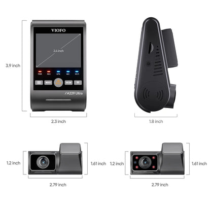 VIOFO A229 Ultra 3CH 4K - 3-Channel Dash Cam
