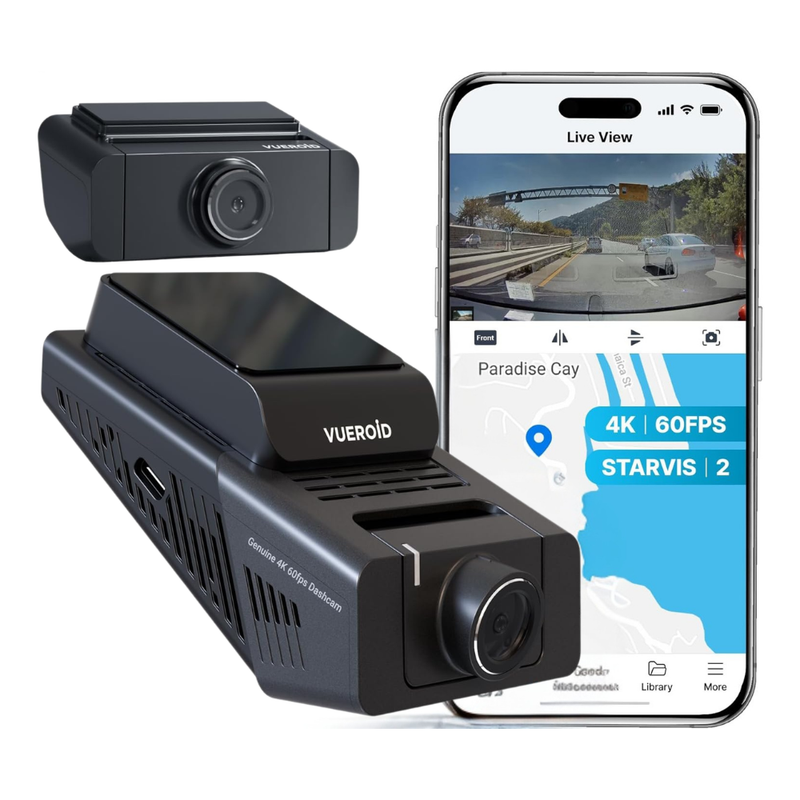 Vueroid S1 4K Infinite 2-Channel Dash Cam (w/ hardwire kit)
