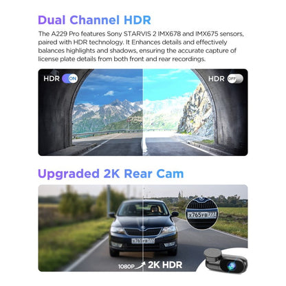 VIOFO A229 PRO 2-Channel Dash Cam