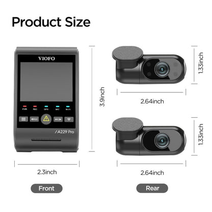 VIOFO A229 PRO 3-Channel Dash Cam