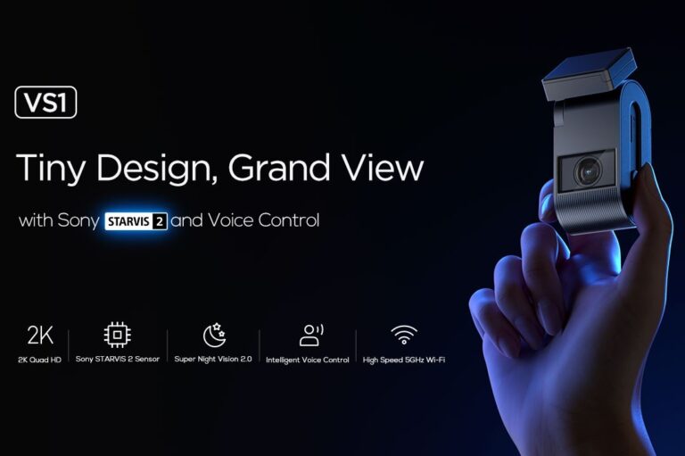 VIOFO VS1 dash cam featuring Sony STARVIS 2 image sensors.